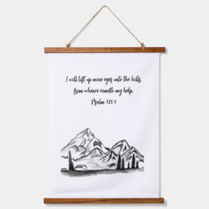 Black and White Sketches on Motto Hanging Tapestry
