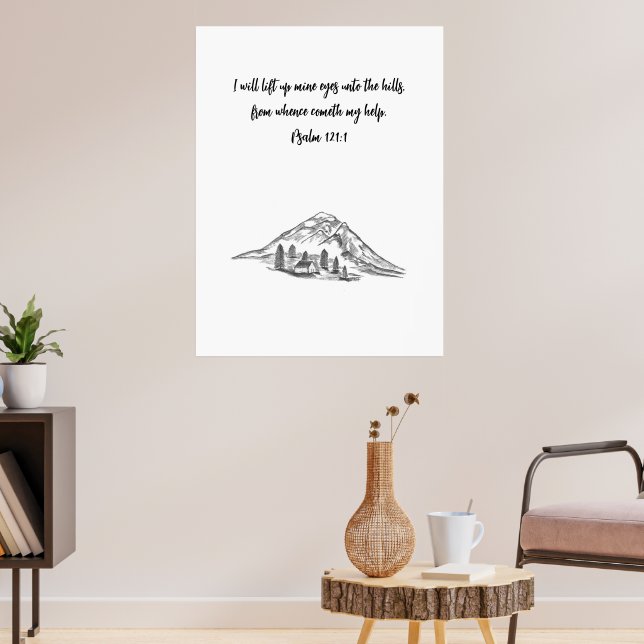 Black and White Sketches on Motto Poster (Living Room 3)