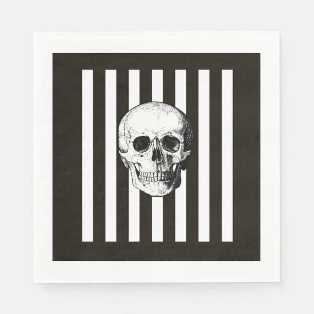 Black and white skull napkins (Front)