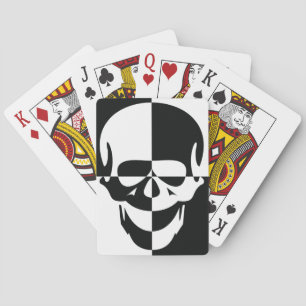 Black And White Skull Playing Cards