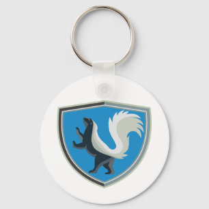 Black And White Skunk Key Ring