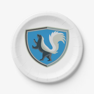Black And White Skunk Paper Plate