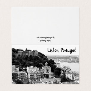 Black and White Skyline of Lisbon Portugal