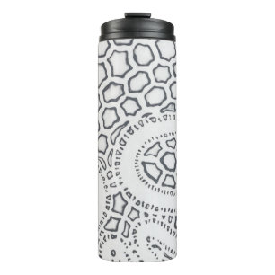 Black and White Snake Scale Thermal Tumbler