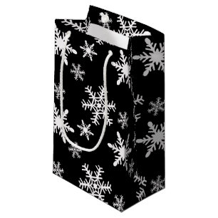 Black and White Snowflakes Small Gift Bag