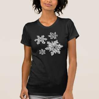 BLACK AND WHITE SNOWFLAKES T-Shirt