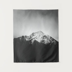 Black and white snowy mountain Storžič, Slovenia Tapestry