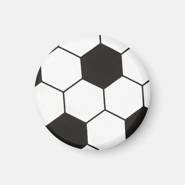 Black And White Soccer Ball Geometric Pattern  Magnet (Front)