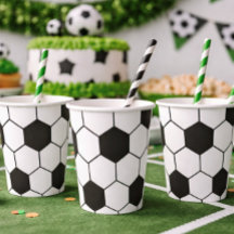 Black And White Soccer Ball Geometric Pattern
