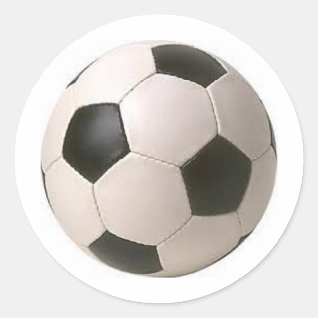Black and White Soccer Ball Stickers (Front)