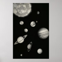Black and White Solar System in the space