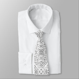 Black And White Spatter Dot Art Pattern Abstract Tie