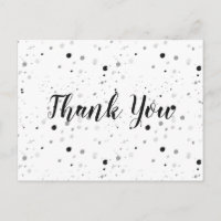 Black and White Speckle Thank You