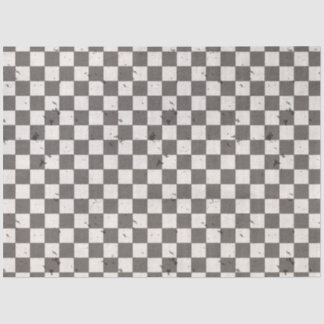 Black and White Speckled Check Decoupage Paper