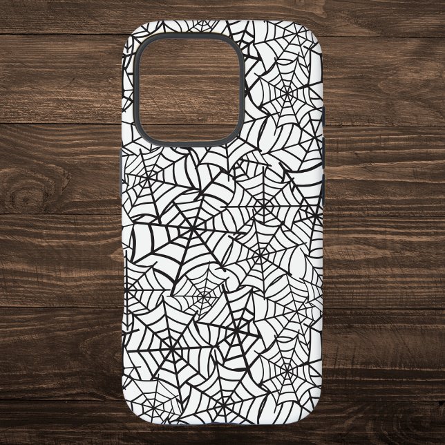 Black and White Spider Web Halloween Pattern Case-Mate iPhone Case (Creator Uploaded)