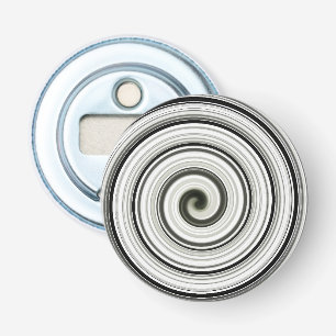 Black and white spiral bottle opener