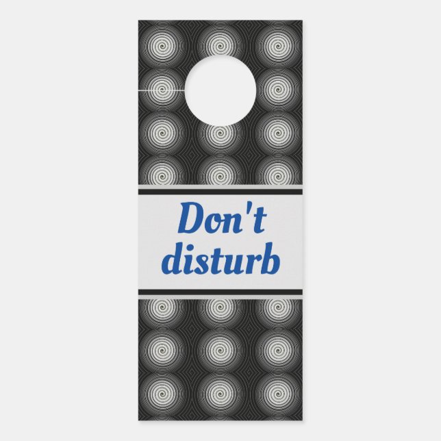 Black And White Spiral Door Hanger (Front)
