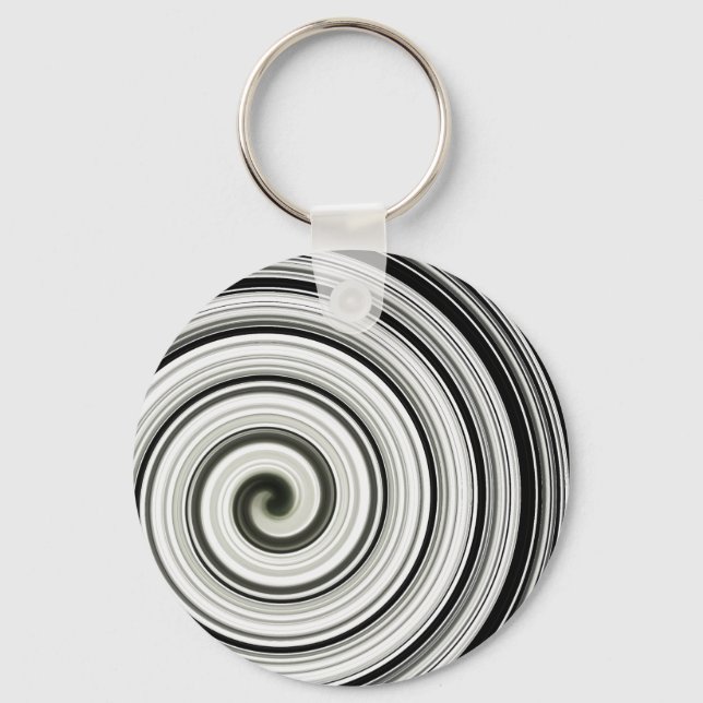 Black and white spiral key ring (Front)