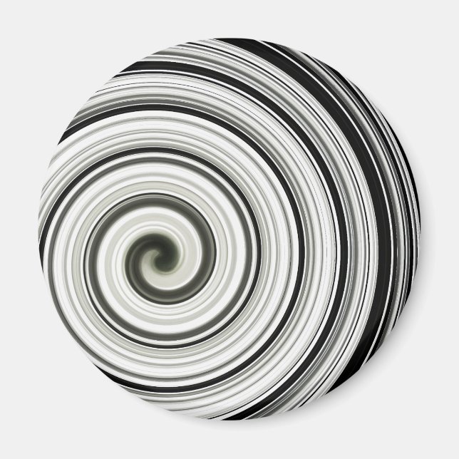 Black and white spiral magnet (Front)