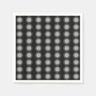 Black And White Spiral Napkin