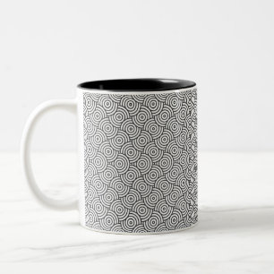 Black and White Spiral Pattern Coffee Mug