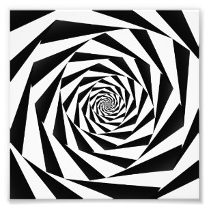 Black and White Spiral Photo Print