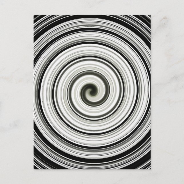 Black and white spiral postcard (Front)