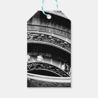 Black and White Spiral Staircase Gift Tags