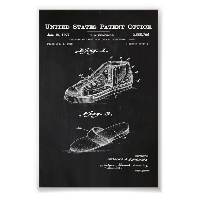 Black and White Sports Canvas Wall Art Basketball (Front)