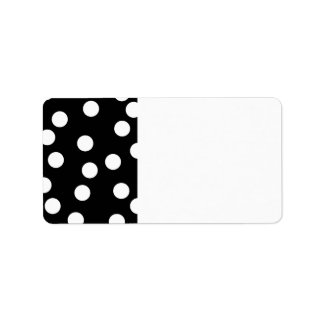 Black and White Spotty Design. Label
