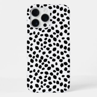 Black and white spotty pattern IPhone case