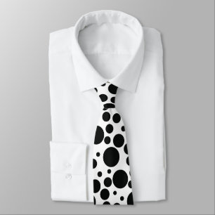 Black and White Spotty pattern Tie