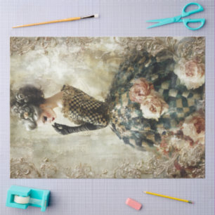 Black and White Spring Portrait Tissue Paper