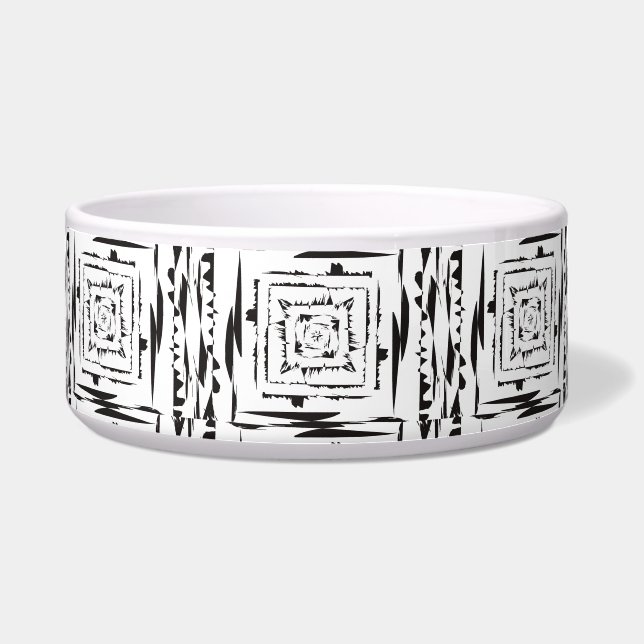 Black and White Square Abstract Pattern (Front)