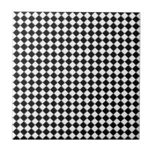 Black and White square Ceramic Tile