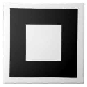 Black and White Square Design. Ceramic Tile