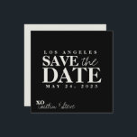 Black and white square save the date<br><div class="desc">Introducing our sleek and sophisticated black and white square Save the Date cards, designed to make a modern and timeless statement for your upcoming wedding. Our black and white square Save the Date cards feature a clean and minimalist design, combining the classic elegance of black and white with a contemporary...</div>
