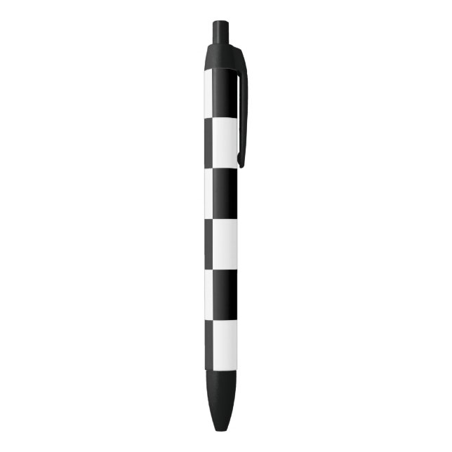 Black and white square tiles pattern black ink pen (Bottom (Vertical))