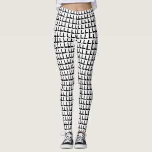 Black and White Squares  Leggings