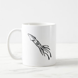 Black and White Squid Mug