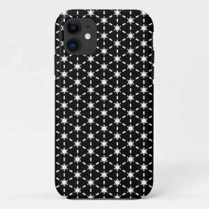 Black and White Star Pattern   iPhone 11 Case