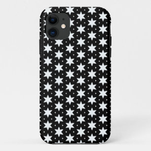 Black and White Star Pattern  iPhone 11 Case