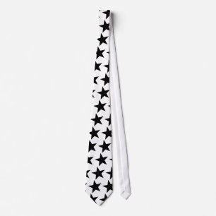 Black and White Star Tie