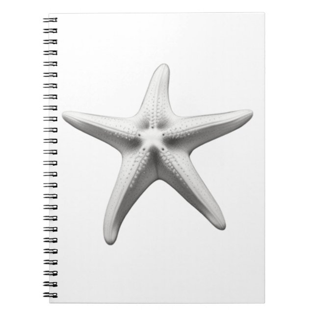 Black and White Starfish Notebook (Front)