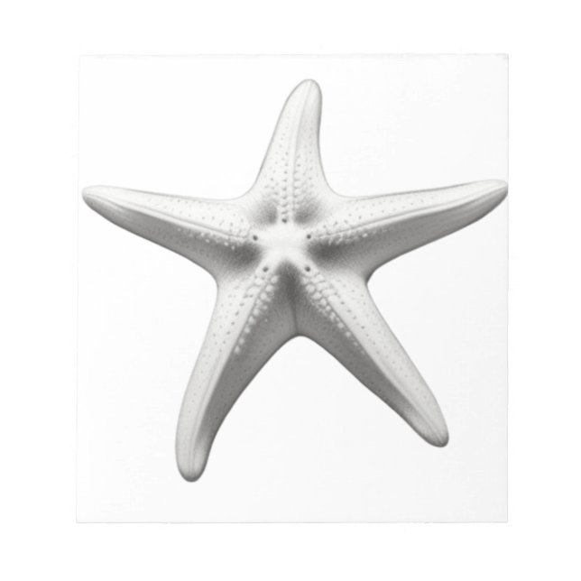 Black and White Starfish Notepad (Front)