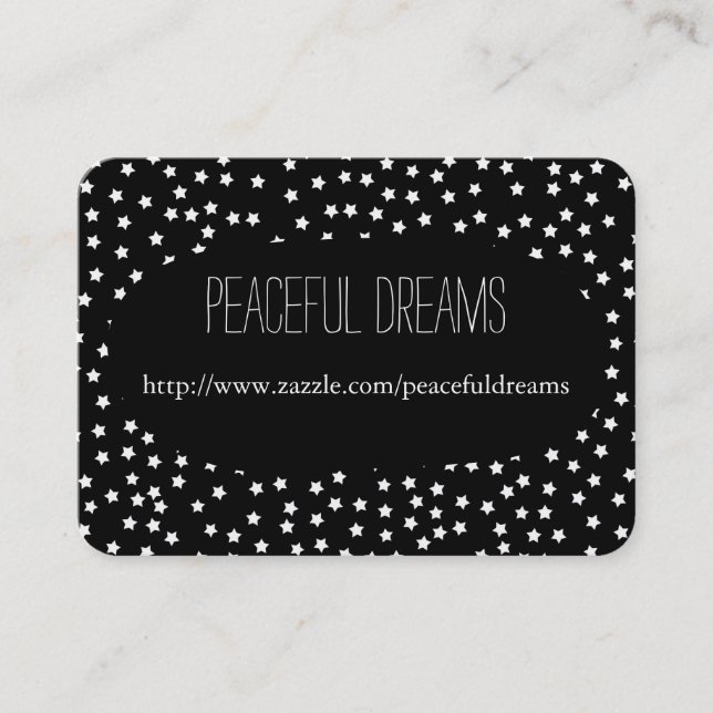 Black and White Stars Business Card (Front)