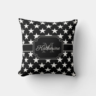 Black and White Stars Cushion