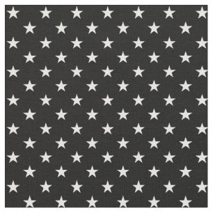 Black and White Stars Fabric