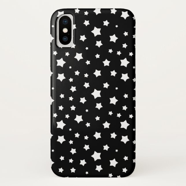 Black and white stars pattern Case-Mate iPhone case (Back)