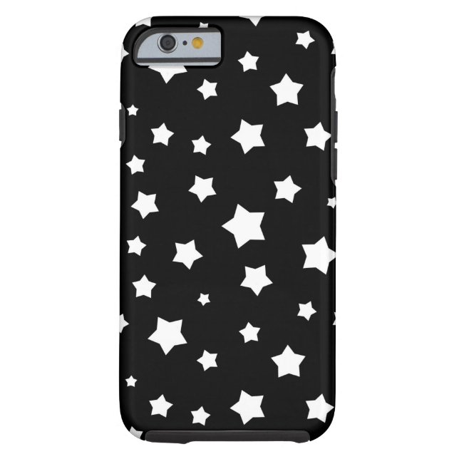 Black and white stars pattern Case-Mate iPhone case (Back)
